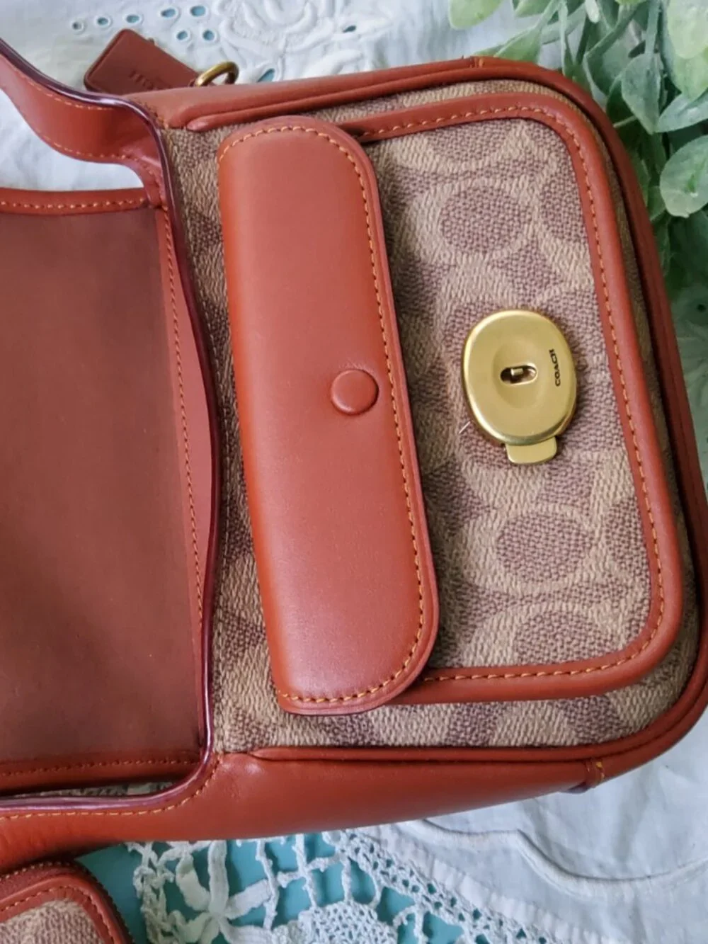 NWT Coach Signature Tabby Messenger 19 Crossbody+ Matching Zip Card Holder